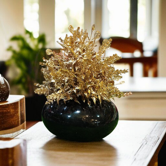 Premium Quality Vase with Golden Flowers